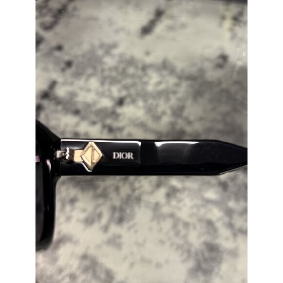 Christian Dior CD Diamond S61 Black Rectangular Sunglasses With Case Lens - Picture 9 of 15